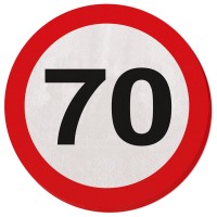 20 Verkehrsschild 70 Servietten 33cm