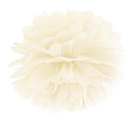 Pompon Romy creme 25cm