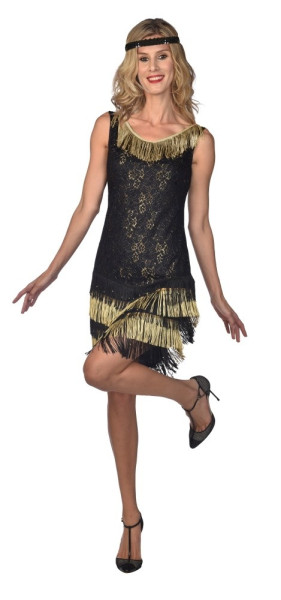 Elegantes Charleston Kleid Schwarz 4