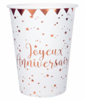 10 Joyeux Anniversaire Becher roségold 270ml