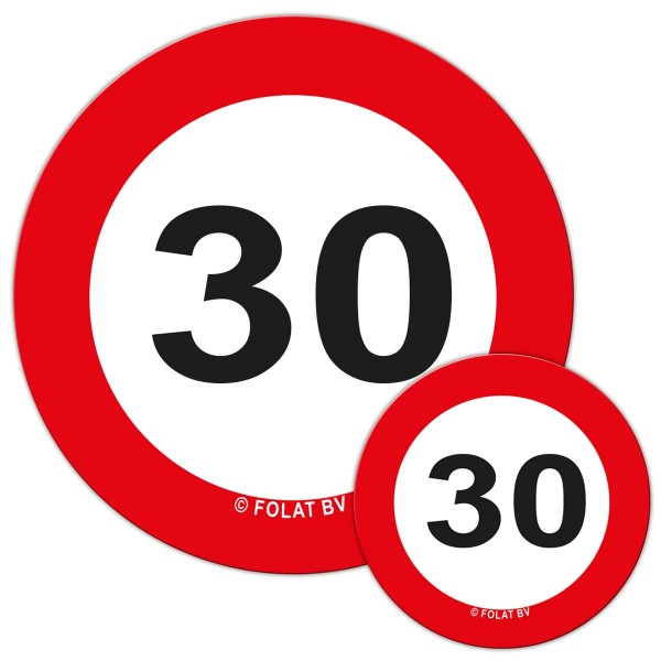Verkehrsschild 30 Streudeko