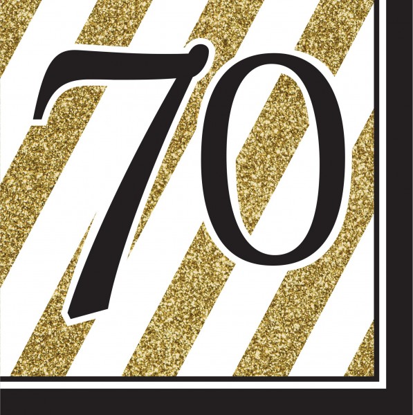 16 Magical 70th Birthday Servietten 33cm