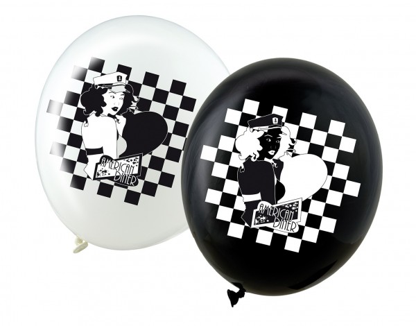 5 American Diner Luftballons 30cm