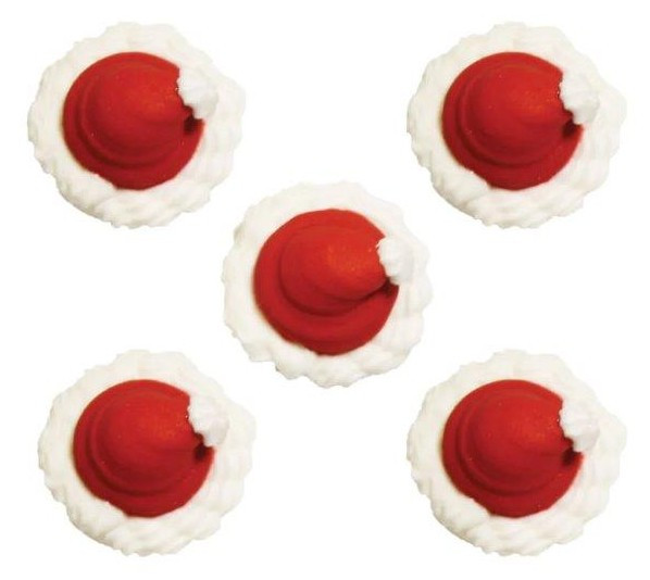 5 Nikolausmützen Cake Topper