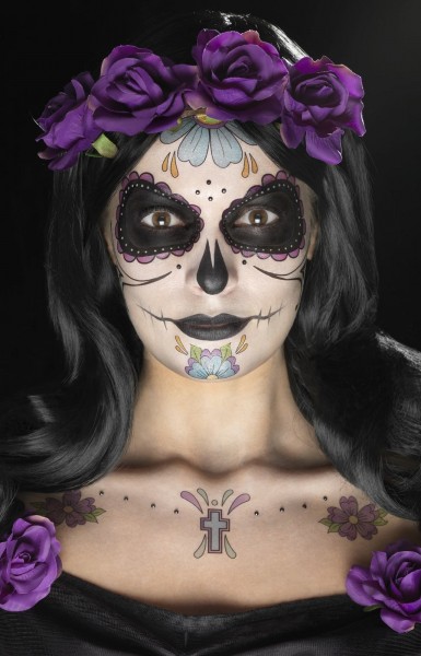 Tag Der Toten Make Up Und Klebetattoo Set