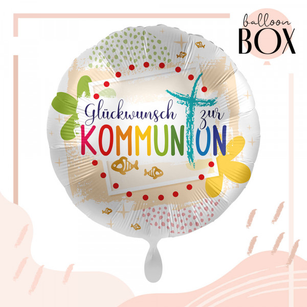 Balloha Geschenkbox DIY Kommunion bunt XL