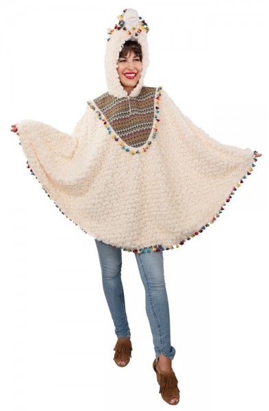 Flauschiger Lama Poncho Katina