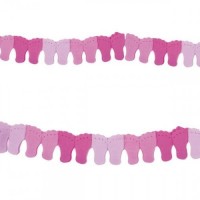 Babyfüße Girlande Rosa