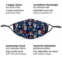 Vorschau: Mund Nasen Maske Tag der Toten