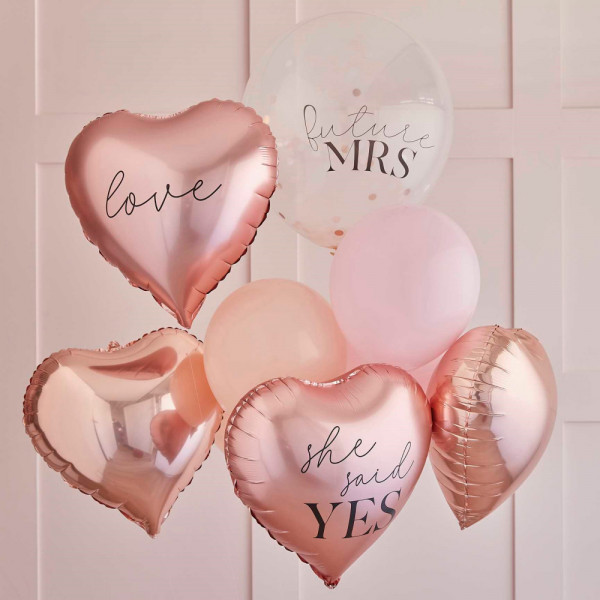 She said yes Ballon Bouquet 9-teilig