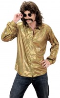 Glitzerhemd Disco Fever Gold