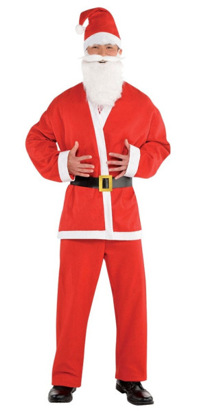 Weihnachtsmann Kostüm für Herren 5-teilig