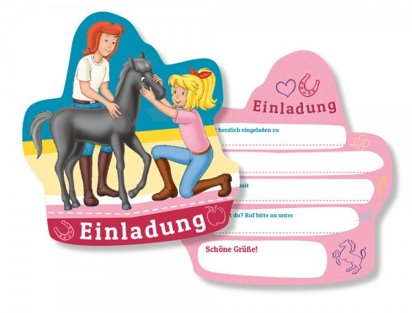 6 Bibi und Tina Einladungskarten