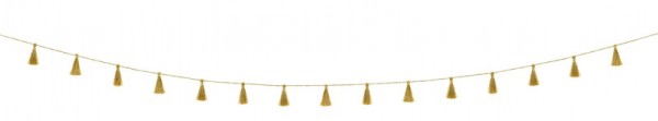 Goldene metallic Tasselgirlande 1,9m x 6cm 2