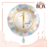 Vorschau: Balloha Geschenkbox DIY Rainbow Dots Eins XL