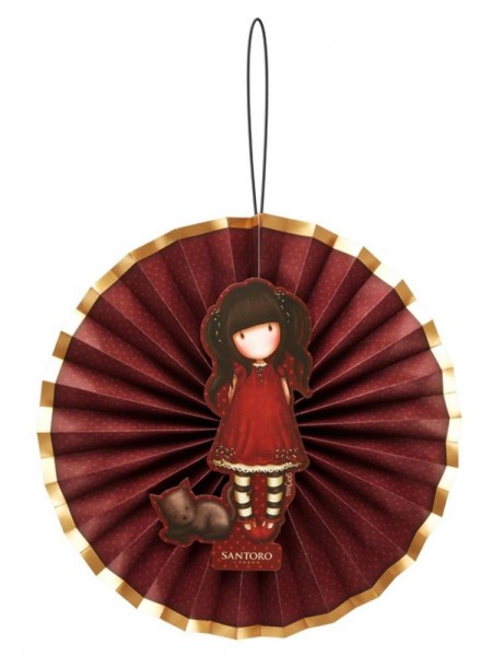 3 Santoro Gorjuss Ruby Papierrosetten