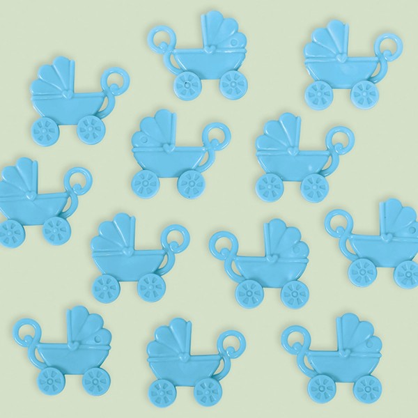 12 Streudeko Kinderwagen blau