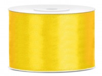 25m Satin Geschenkband gelb 5cm breit