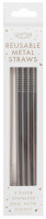 Vorschau: 5 Edelstahl-Strohhalme mit Bürste