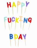 16 Nasty Birthday Tortenkerzen 7cm