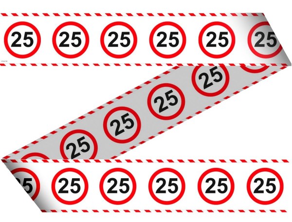 Verkehrsschild 25 Absperrband 15m
