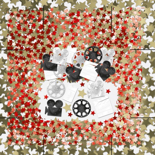 Schimmernde Hollywood Streudeko Stars & Sternchen