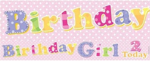 2. Geburtstag Birthday Girl Folienbanner 2,6m