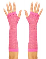 Rosa Neon Netzhandschuhe Nena
