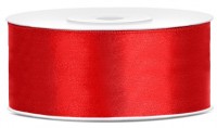 25m Satin Geschenkband rot 25mm breit