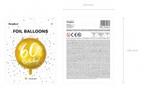 Glossy 60th Birthday Folienballon 45cm