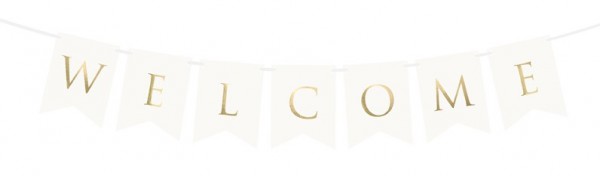 DIY Welcome Girlande weiß 95cm