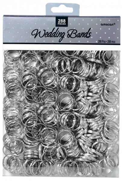 Tischdekoration Ehering Silber Just Married 288 Stück 2