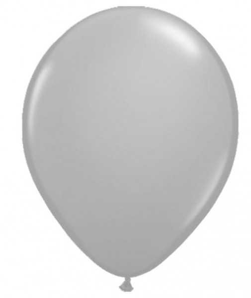5 LED Ballons in Silber 28cm