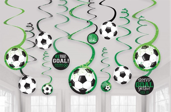 12 Fußball Game Time Spiralhänger