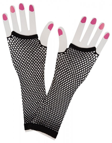 Schwarze Netzhandschuhe Nora