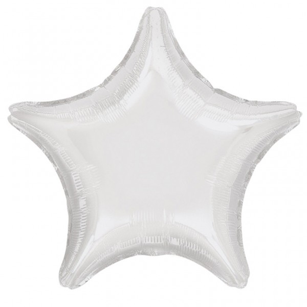 Sparkling Star Ballon weiß