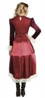 Edles Bordeaux Steampunk Kleid