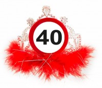 Verkehrsschild 40 Geburtstagskrone