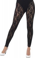 Spitzenleggings Im 80er Jahre Stil Schwarz
