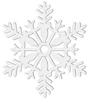 4 Glitzernde Schneeflocken Hänger 10cm