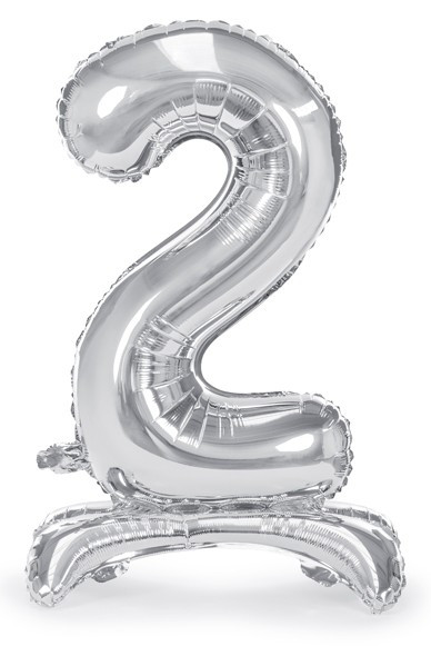 Silver 2 stehender Folienballon 70cm