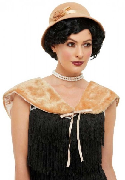 20er Jahre Hut und Stola fÃ¼r Damen beige 2
