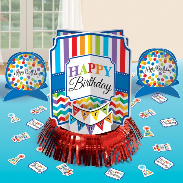 Rainbow Birthday Tischdeko Set 23-teilig