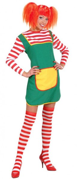 Ringel Overknee Strümpfe Rot-Weiß Für Damen