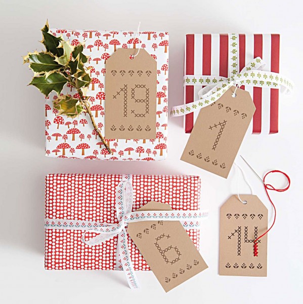 24 Adventskalender Zahlen Anhänger natur 4