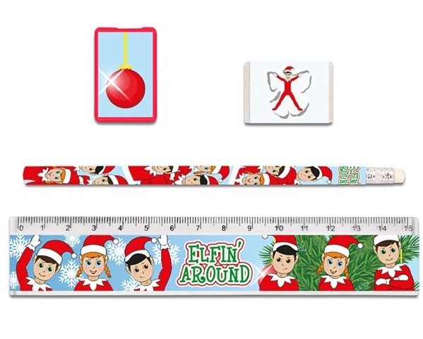 Weihnachtselfen Schreibset 4-teilig