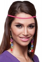 Bunte Hippie-Ohrringe Mit Peacezeichen