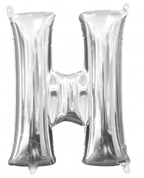 Mini Folienballon Buchstabe H silber 35cm
