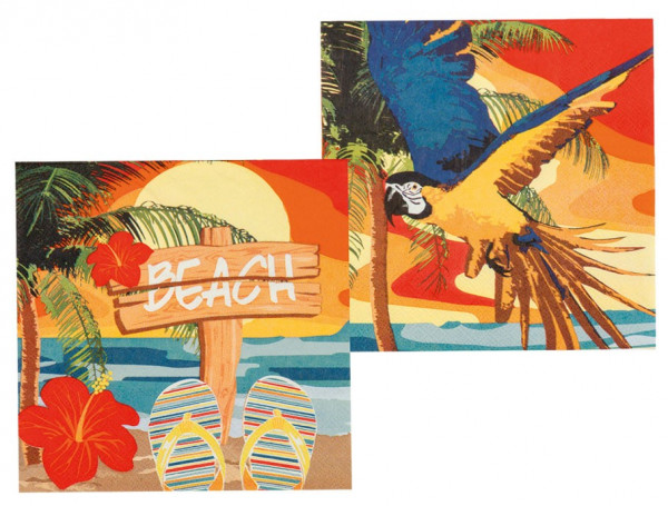 12 Hawaii Party Servietten 33 x 33cm