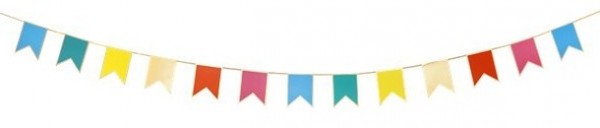 Rainbow Splash Wimpelkette 3m